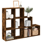 Boekenkast kamerscherm 103,5x29x137,5 cm gerookt eiken