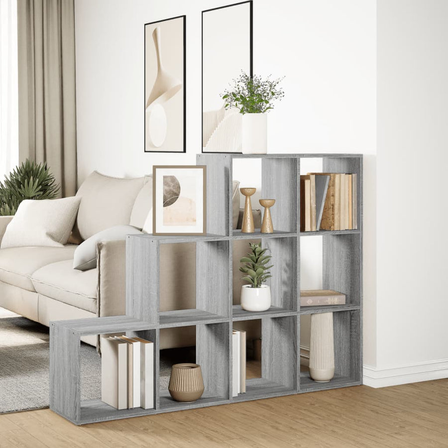 Kamerscherm / boekenkast 137,5x29x103,5 cm hout grijs sonoma
