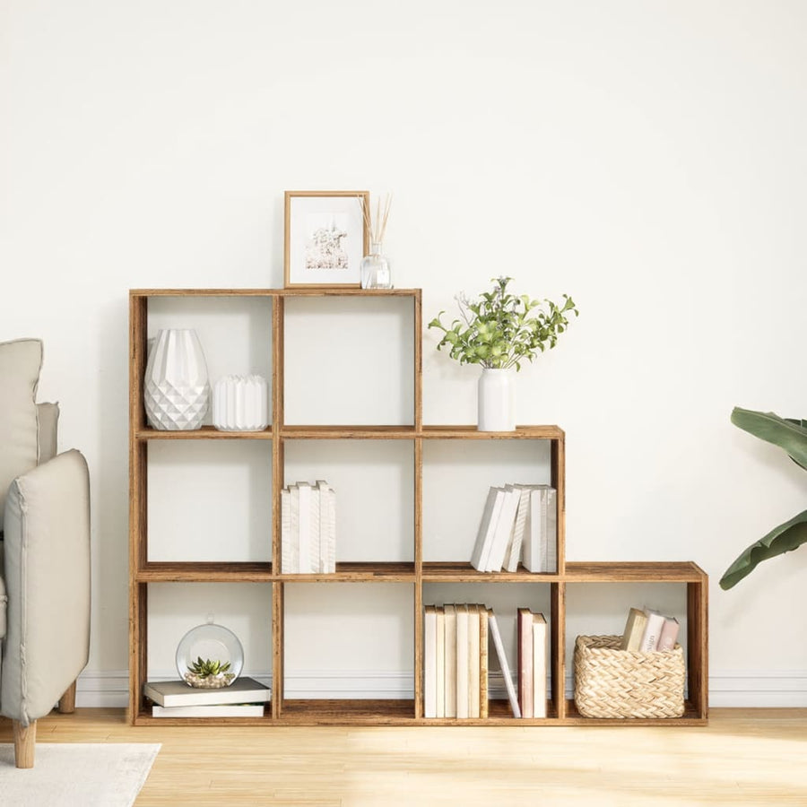 Kamerscherm / boekenkast 137,5x29x103,5 cm hout oud hout