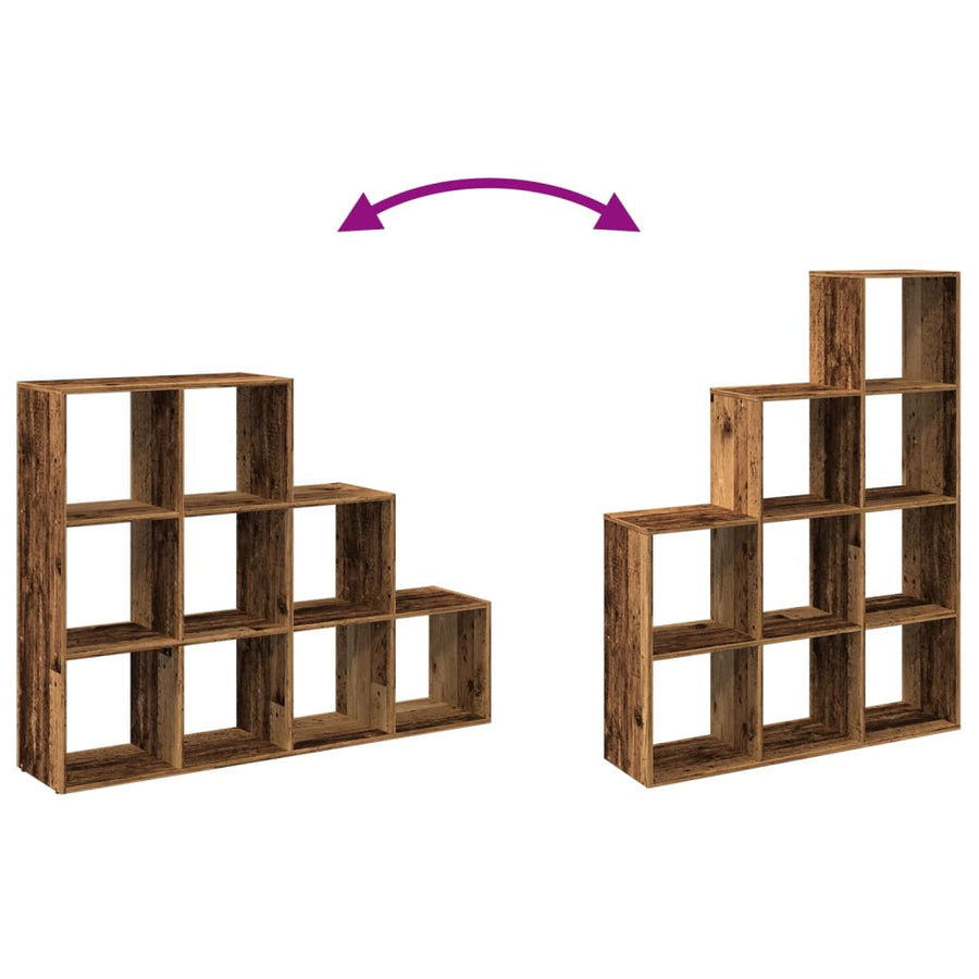 Kamerscherm / boekenkast 137,5x29x103,5 cm hout oud hout