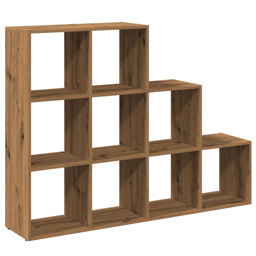 Kamerscherm / boekenkast 137,5x29x103,5 cm hout artisanaal eik