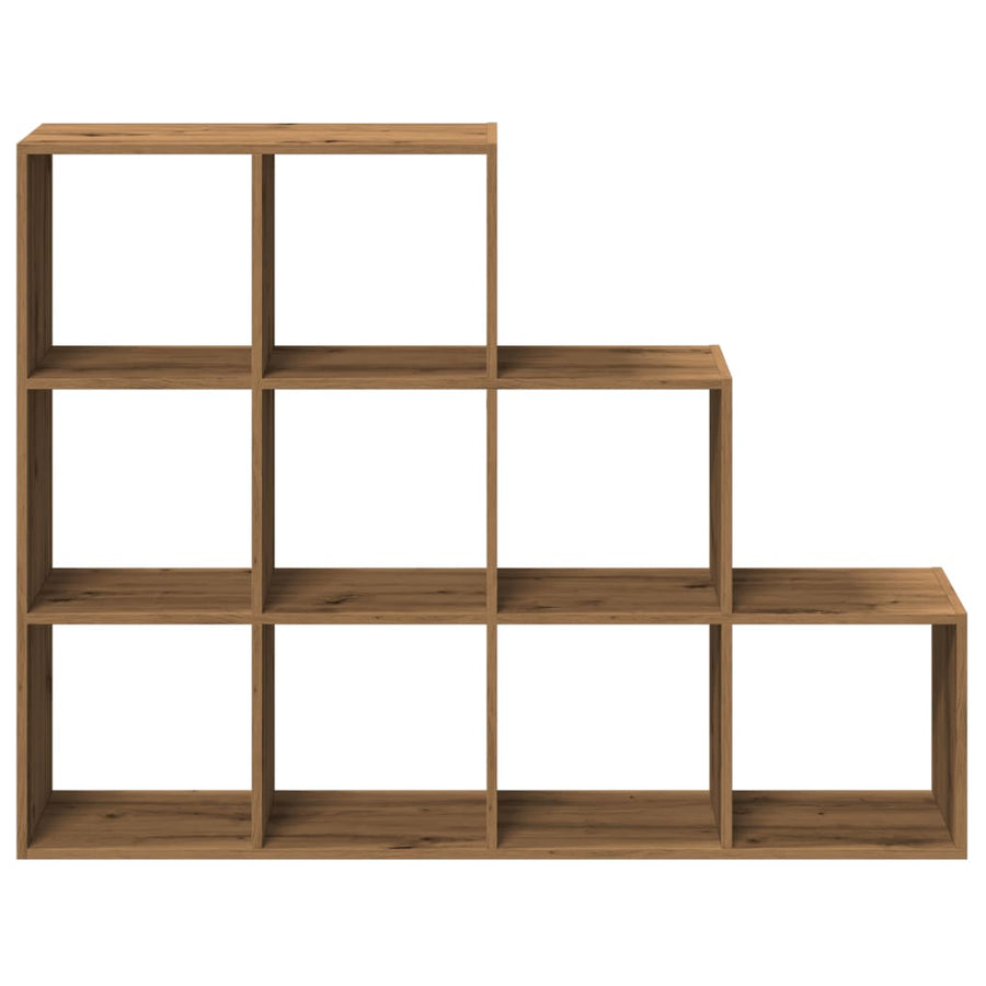 Kamerscherm / boekenkast 137,5x29x103,5 cm hout artisanaal eik
