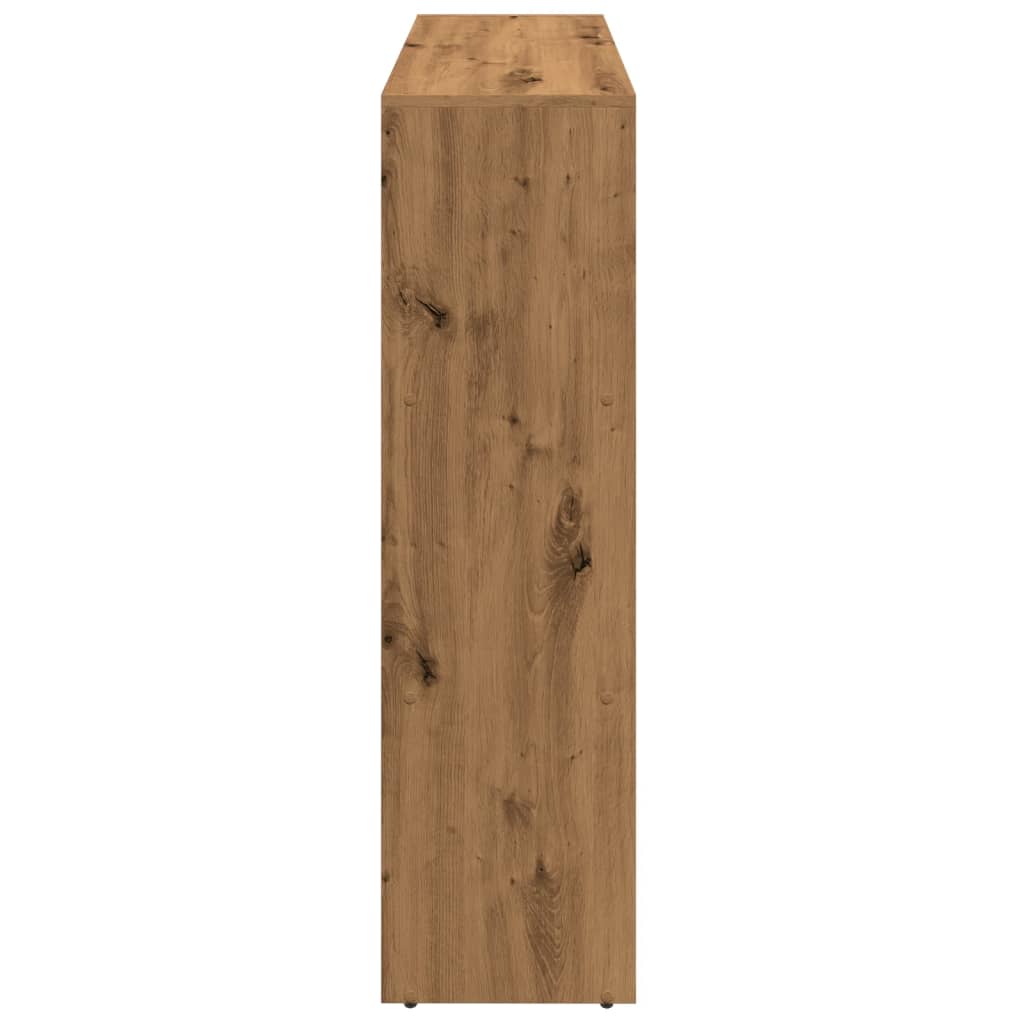 Kamerscherm / boekenkast 137,5x29x103,5 cm hout artisanaal eik