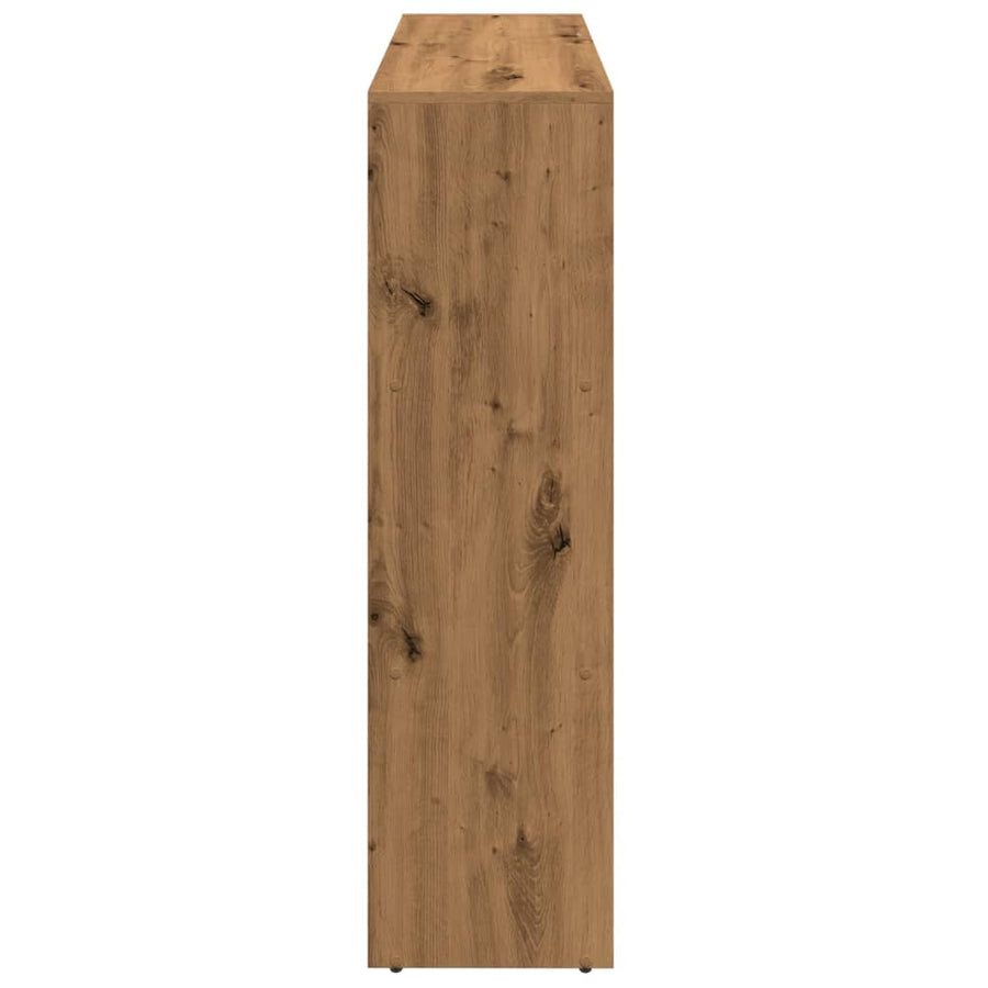Kamerscherm / boekenkast 137,5x29x103,5 cm hout artisanaal eik