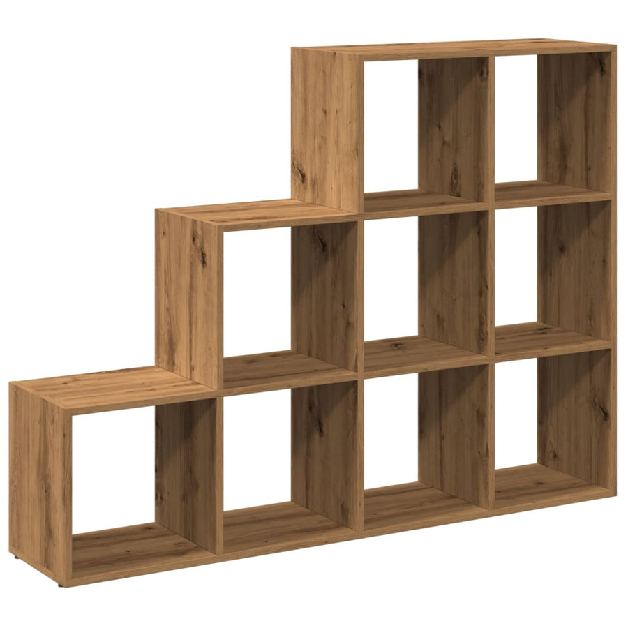 Kamerscherm / boekenkast 137,5x29x103,5 cm hout artisanaal eik