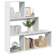 Boekenkast kamerscherm 123x29x123 cm bewerkt hout wit