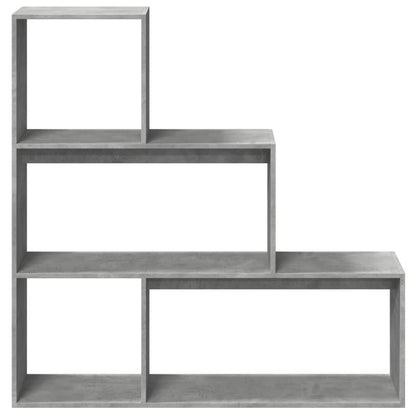 Kamerscherm / boekenkast 3-laags 123x29x123 cm hout betongrijs