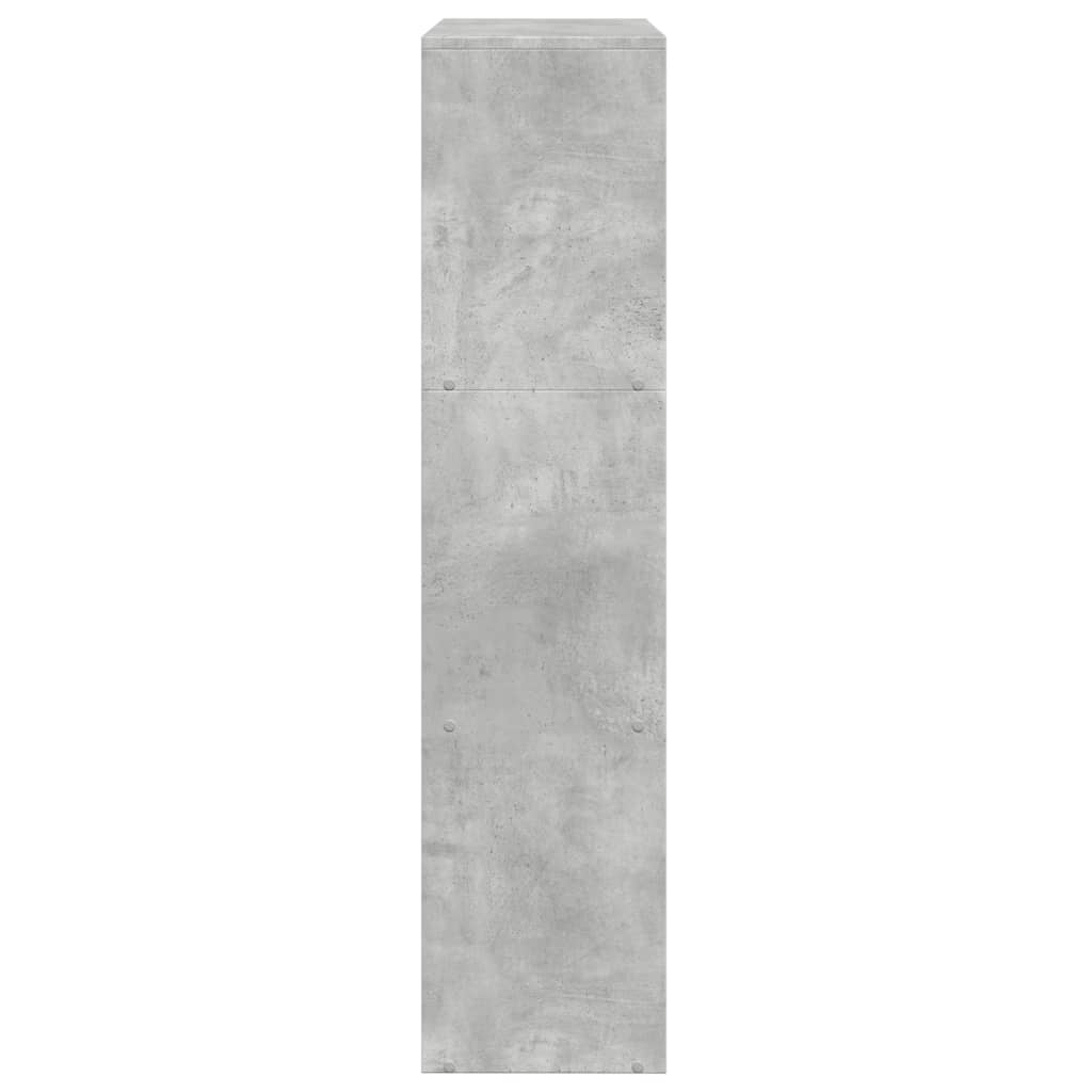 Kamerscherm / boekenkast 3-laags 123x29x123 cm hout betongrijs