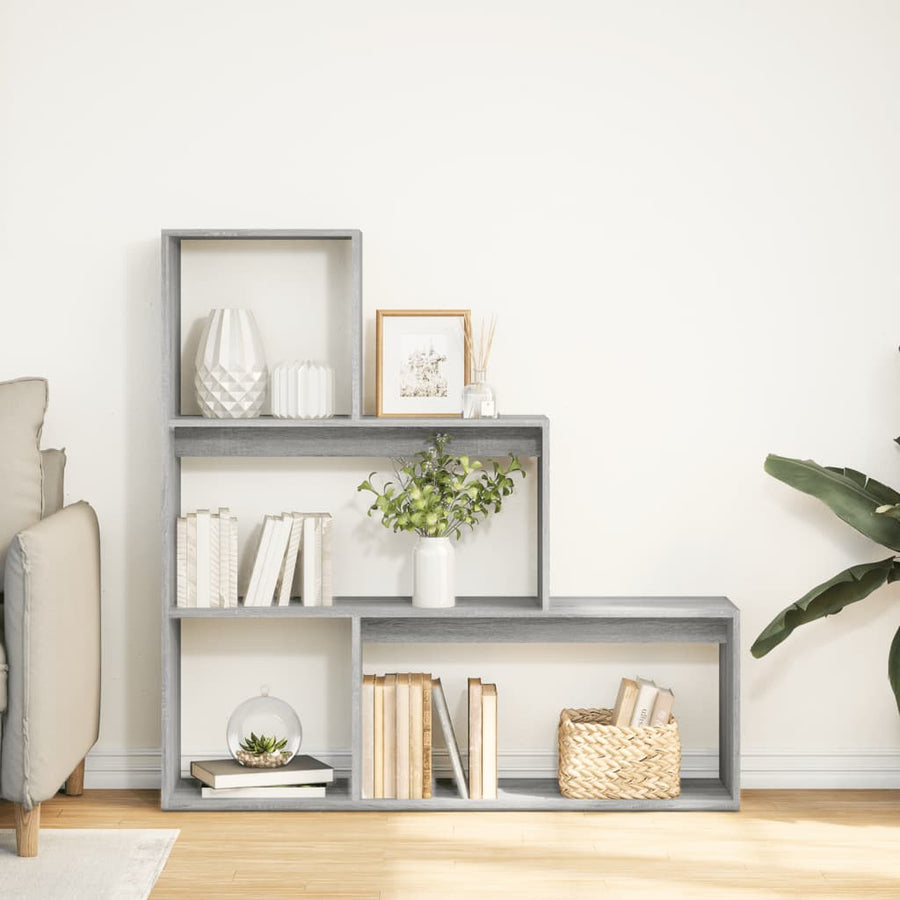 Kamerscherm / boekenkast 123x29x123 cm hout grijs sonoma