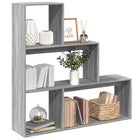 Room divider / bookcase 123x29x123 cm wood grey Sonoma