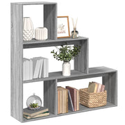 Boekenkast kamerscherm 123x29x123 cm grijs sonoma