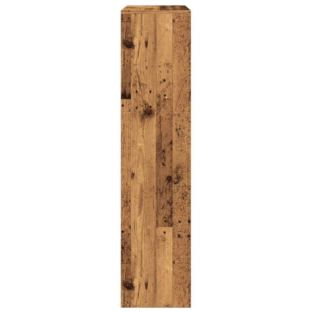 Kamerscherm / boekenkast 3-laags 123x29x123 cm hout oud hout