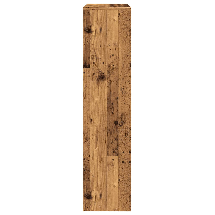 Kamerscherm / boekenkast 3-laags 123x29x123 cm hout oud hout