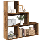 Boekenkast kamerscherm 3-laags 123x29x123 cm hout