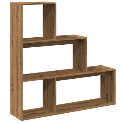 Kamerscherm / boekenkast 123x29x123 cm hout artisanaal eiken