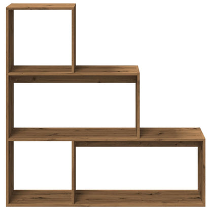 Kamerscherm / boekenkast 123x29x123 cm hout artisanaal eiken