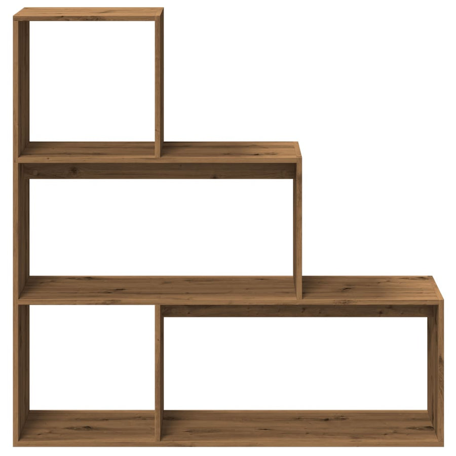 Kamerscherm / boekenkast 123x29x123 cm hout artisanaal eiken