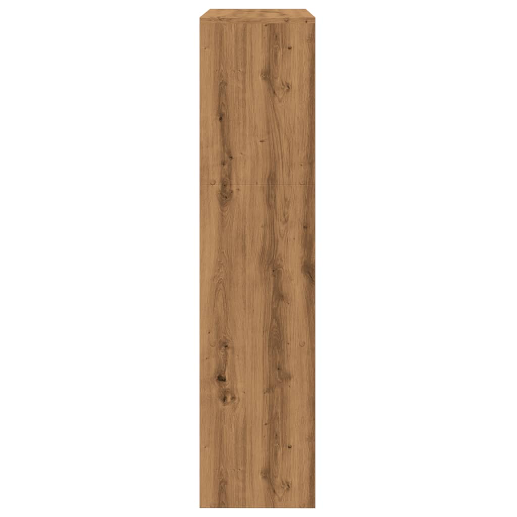 Kamerscherm / boekenkast 123x29x123 cm hout artisanaal eiken