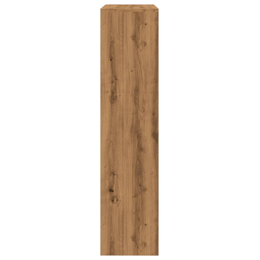 Kamerscherm / boekenkast 123x29x123 cm hout artisanaal eiken