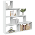 Room divider / bookcase 4-tier 143.5x29x143.5 cm wood white
