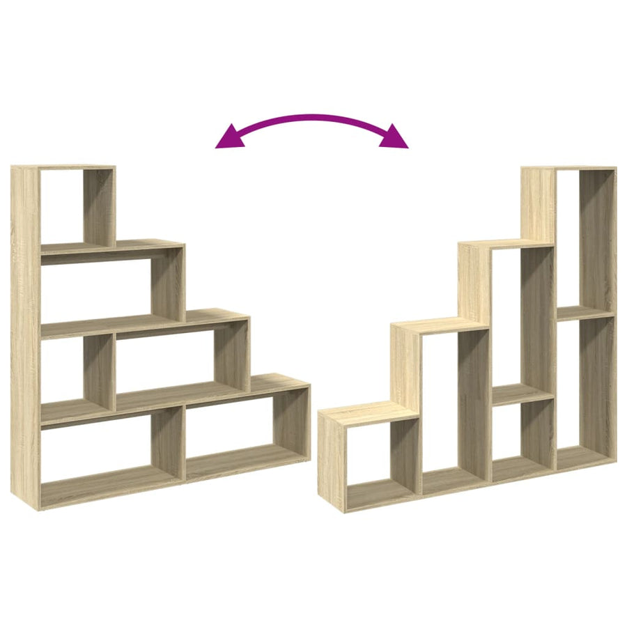 Kamerscherm / boekenkast 143,5x29x143,5 cm hout sonoma eiken