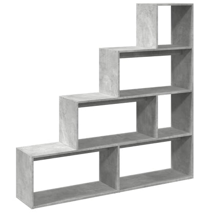 Kamerscherm / boekenkast 4-laags 143,5x29x143,5 cm hout grijs
