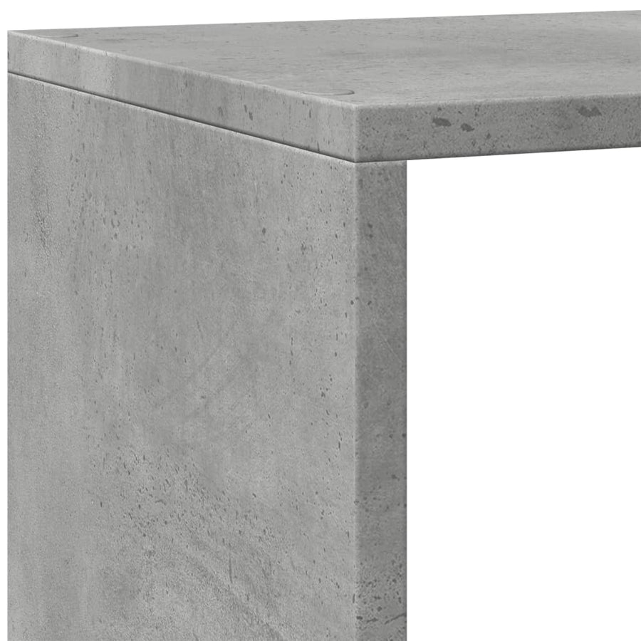 Kamerscherm / boekenkast 4-laags 143,5x29x143,5 cm hout grijs