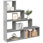 Room divider / bookcase 4-tier 143.5x29x143.5 cm wood grey