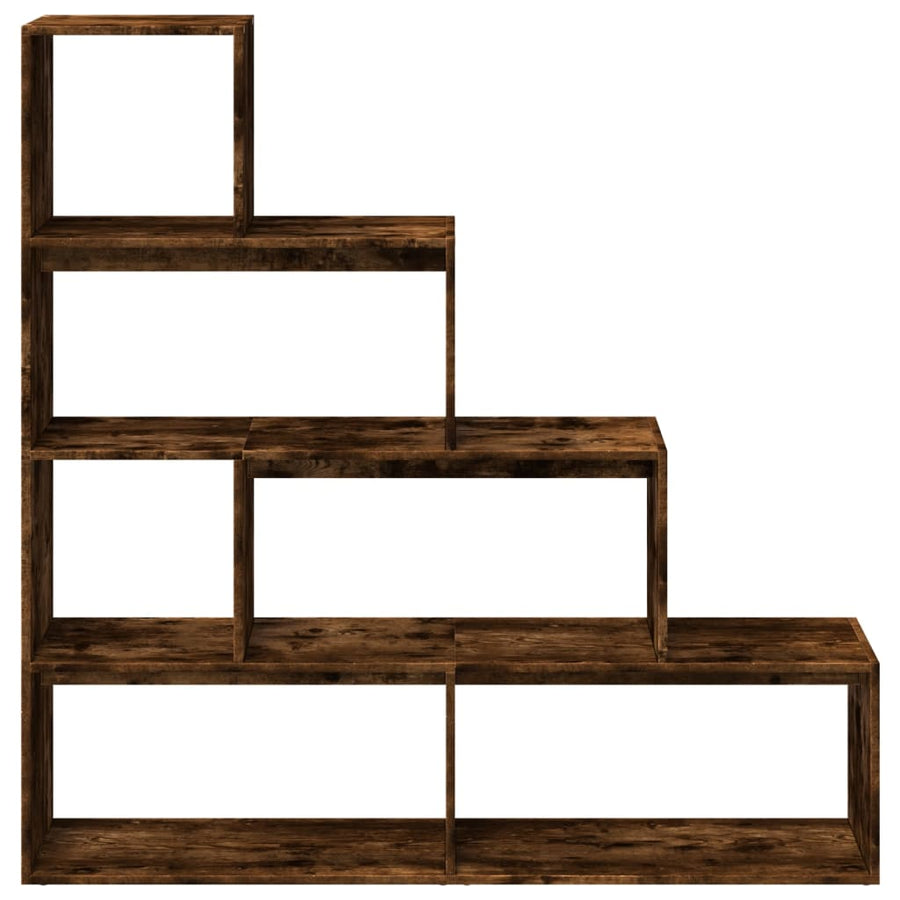 Kamerscherm / boekenkast 143,5x29x143,5 cm hout gerookt eiken
