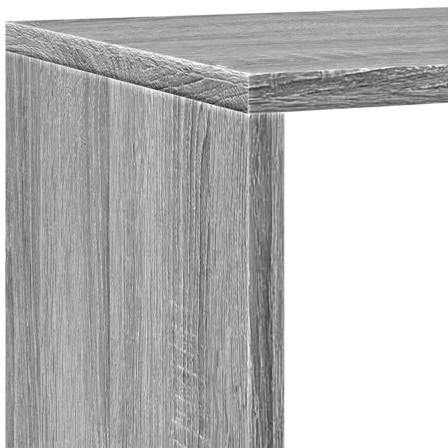 Kamerscherm / boekenkast 143,5x29x143,5 cm hout grijs sonoma
