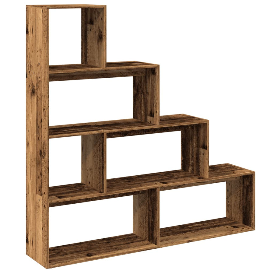 Kamerscherm / boekenkast 143,5x29x143,5 cm hout oud hout