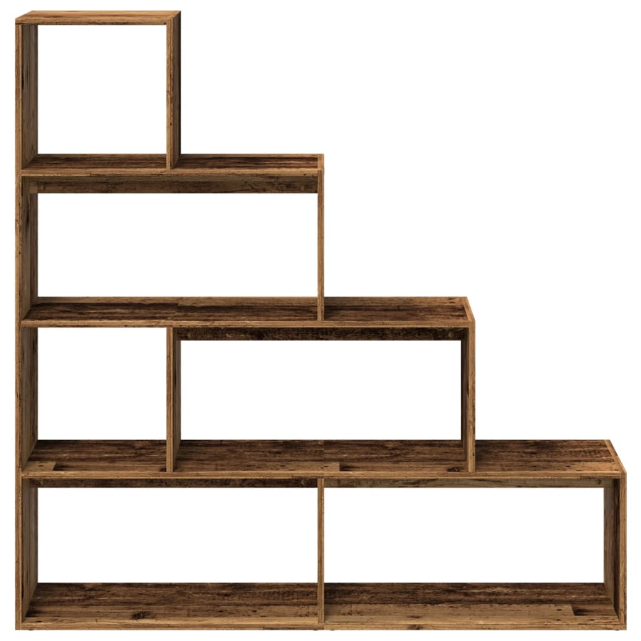 Kamerscherm / boekenkast 143,5x29x143,5 cm hout oud hout
