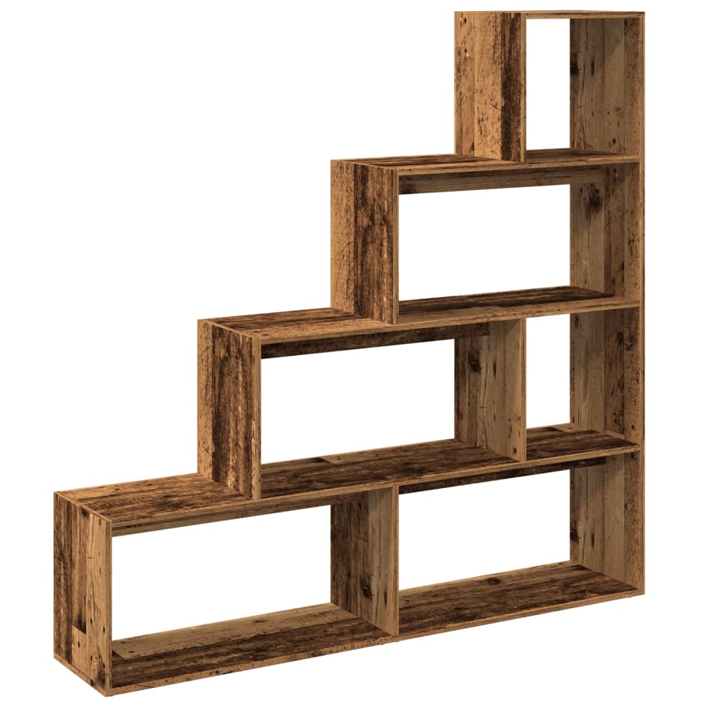Kamerscherm / boekenkast 143,5x29x143,5 cm hout oud hout