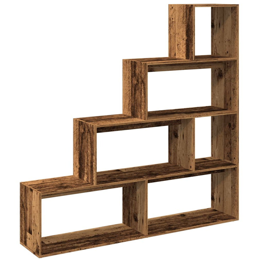 Kamerscherm / boekenkast 143,5x29x143,5 cm hout oud hout