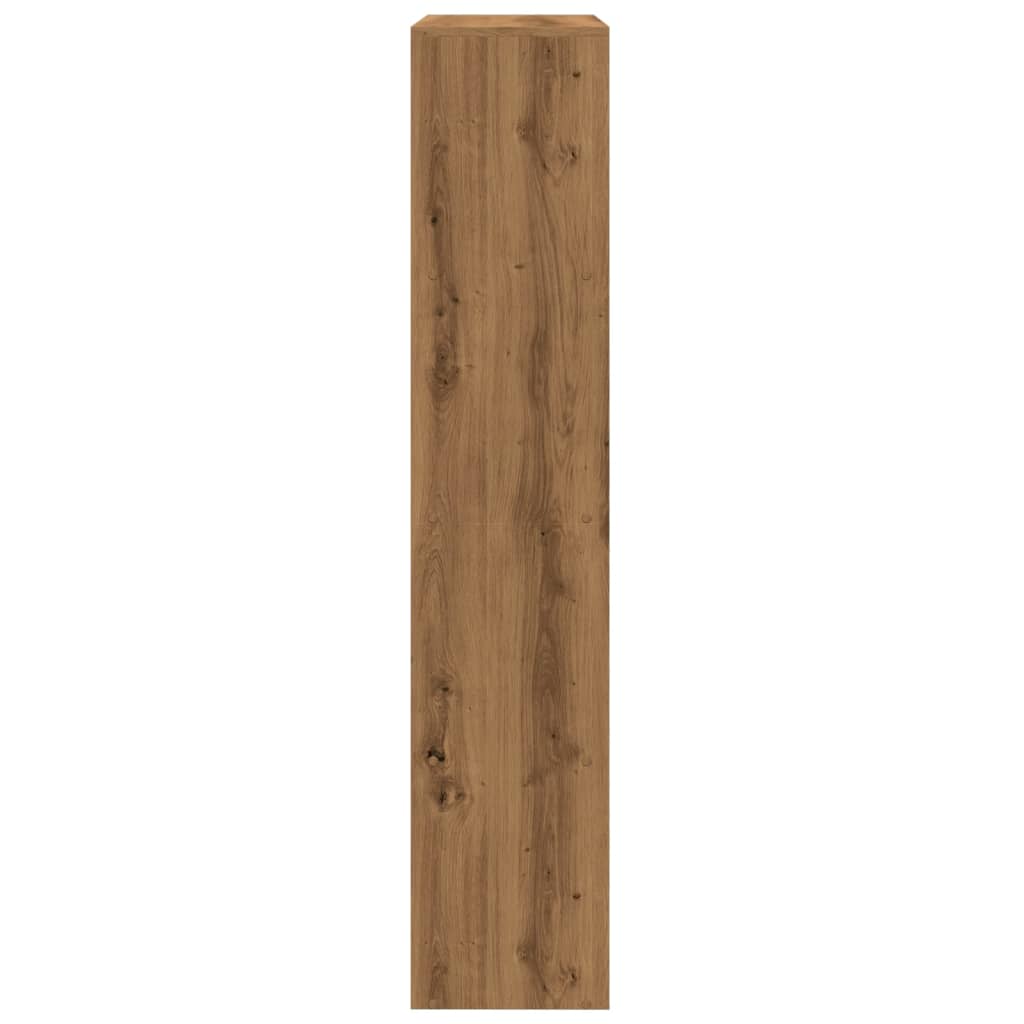 Kamerscherm / boekenkast 143,5x29x143,5 cm hout artisanaal eik