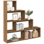 Room divider / bookcase 143.5x29x143.5 cm handcrafted oak wood