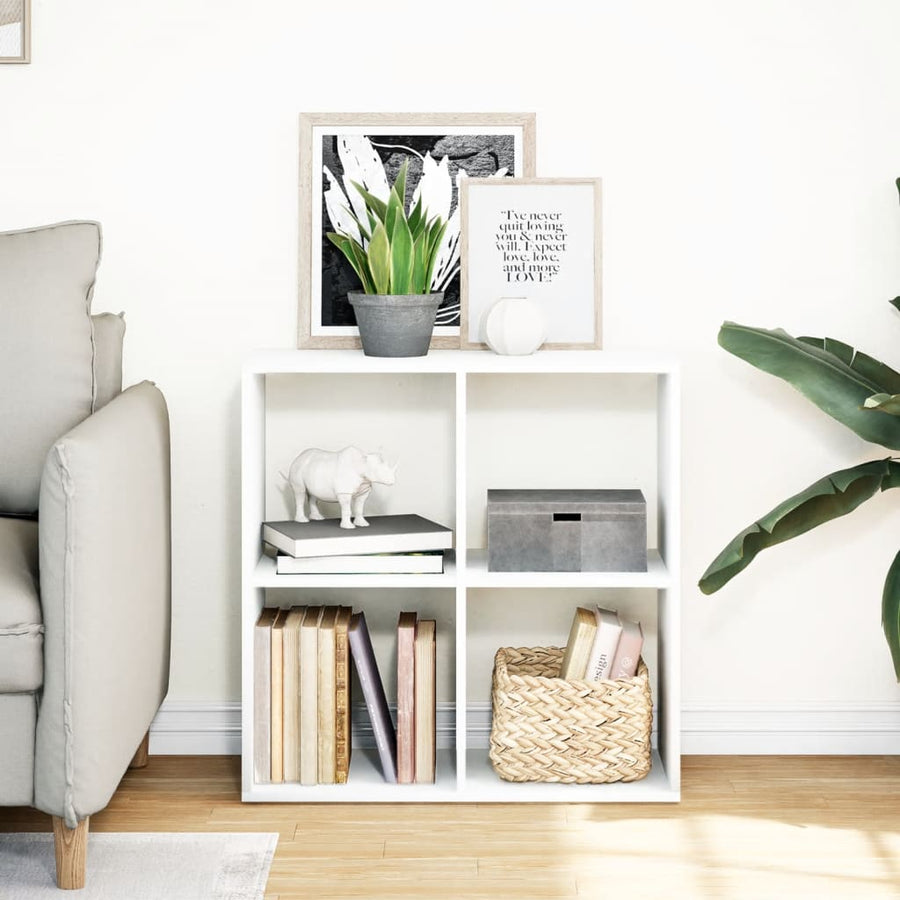 Kamerscherm / boekenkast 69,5x29x69,5 cm bewerkt hout wit