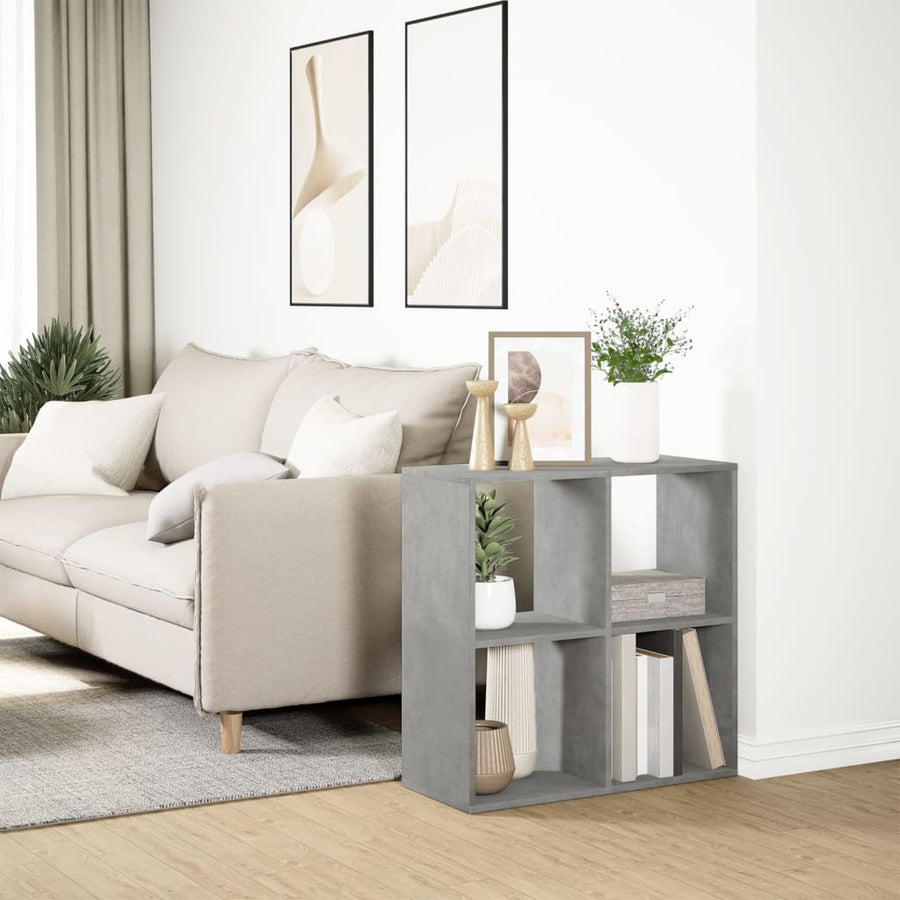 Kamerscherm / boekenkast 69,5x29x69,5 cm hout betongrijs