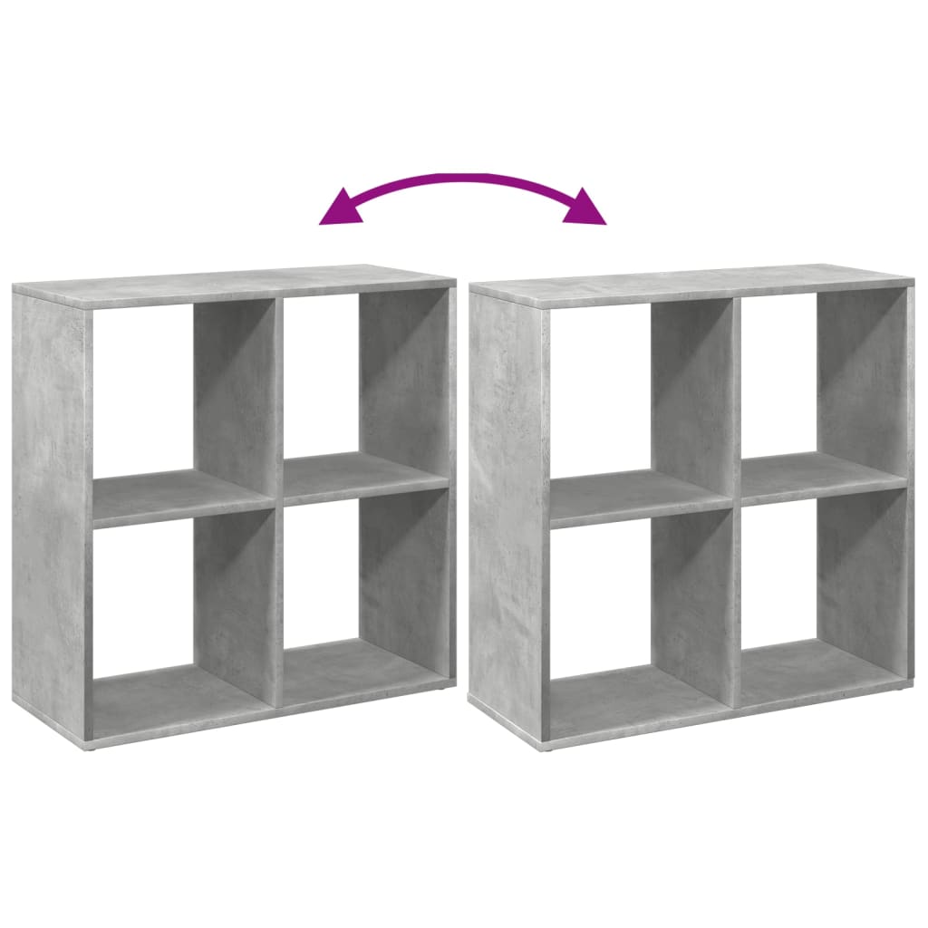 Kamerscherm / boekenkast 69,5x29x69,5 cm hout betongrijs