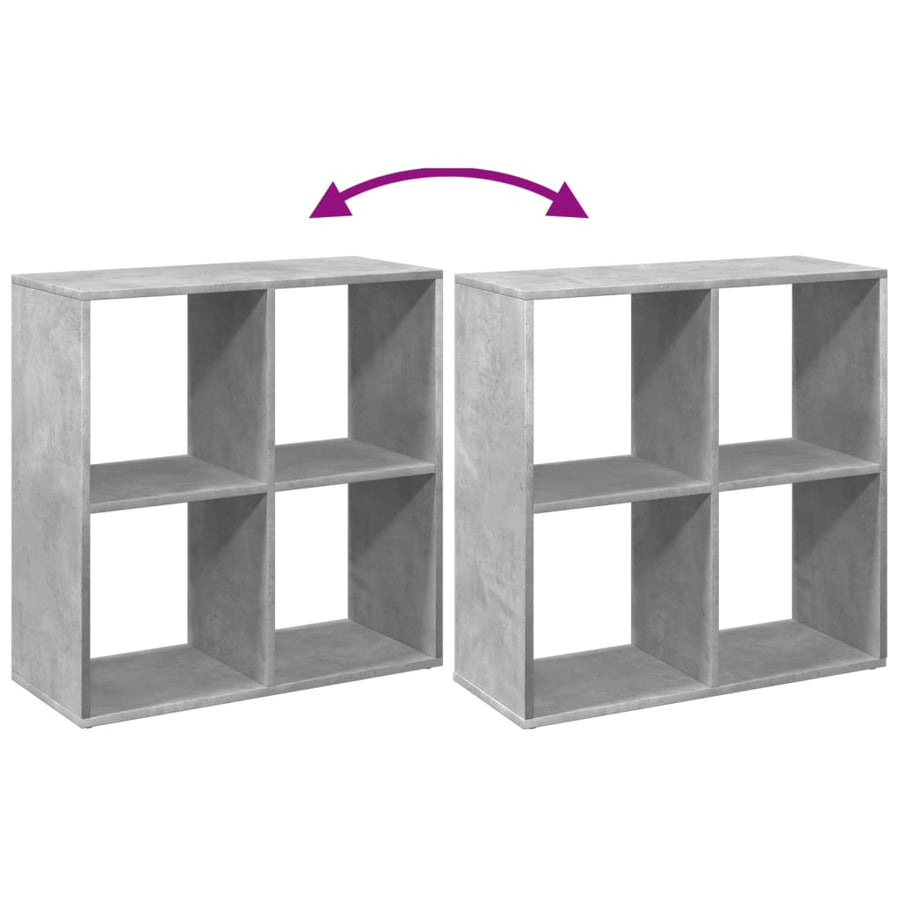 Kamerscherm / boekenkast 69,5x29x69,5 cm hout betongrijs