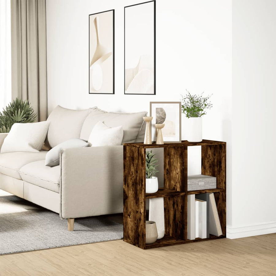 Kamerscherm / boekenkast 69,5x29x69,5 cm hout gerookt eiken