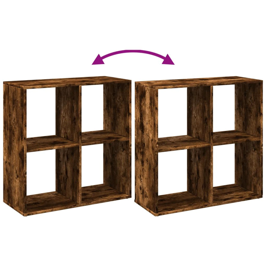 Kamerscherm / boekenkast 69,5x29x69,5 cm hout gerookt eiken