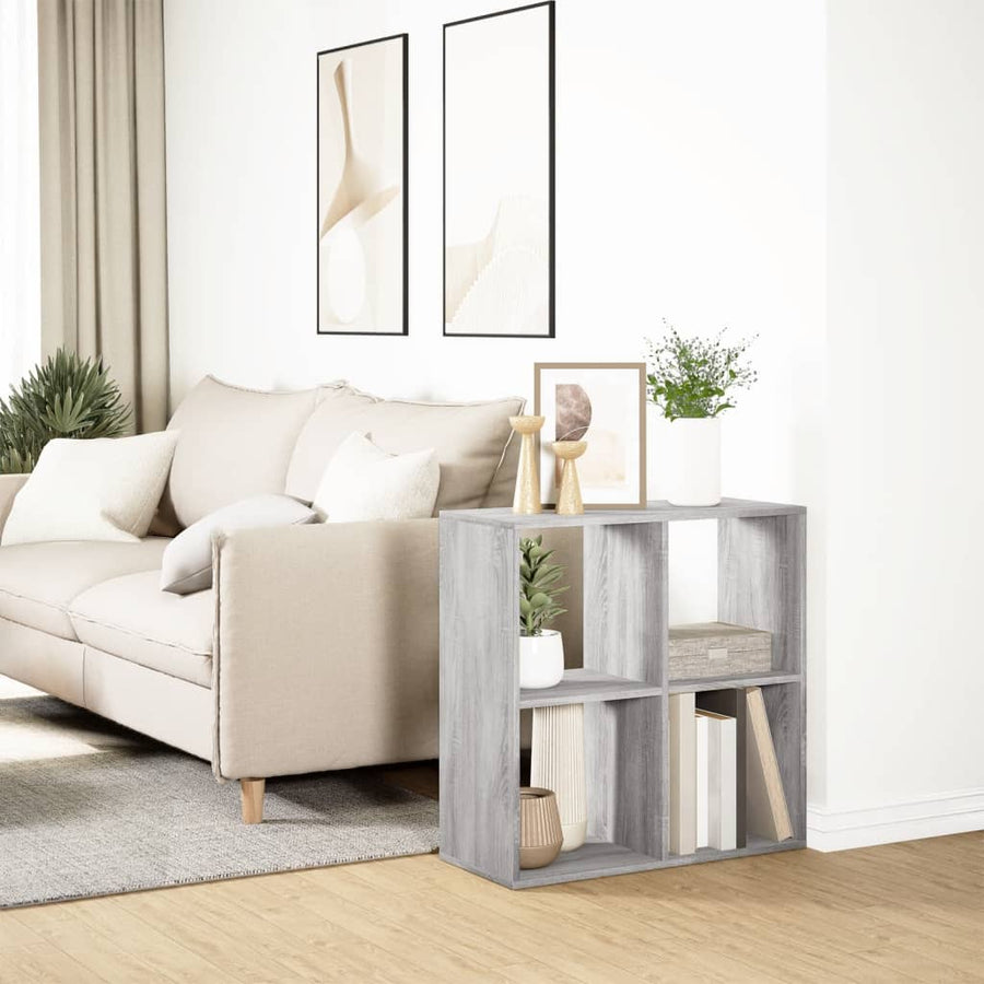 Kamerscherm / boekenkast 69,5x29x69,5 cm hout grijs sonoma