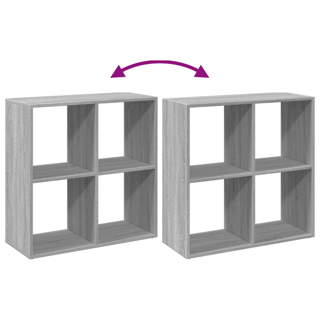 Kamerscherm / boekenkast 69,5x29x69,5 cm hout grijs sonoma
