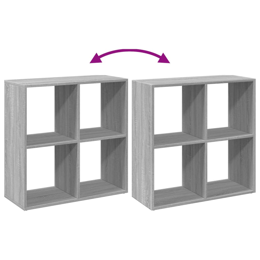 Kamerscherm / boekenkast 69,5x29x69,5 cm hout grijs sonoma