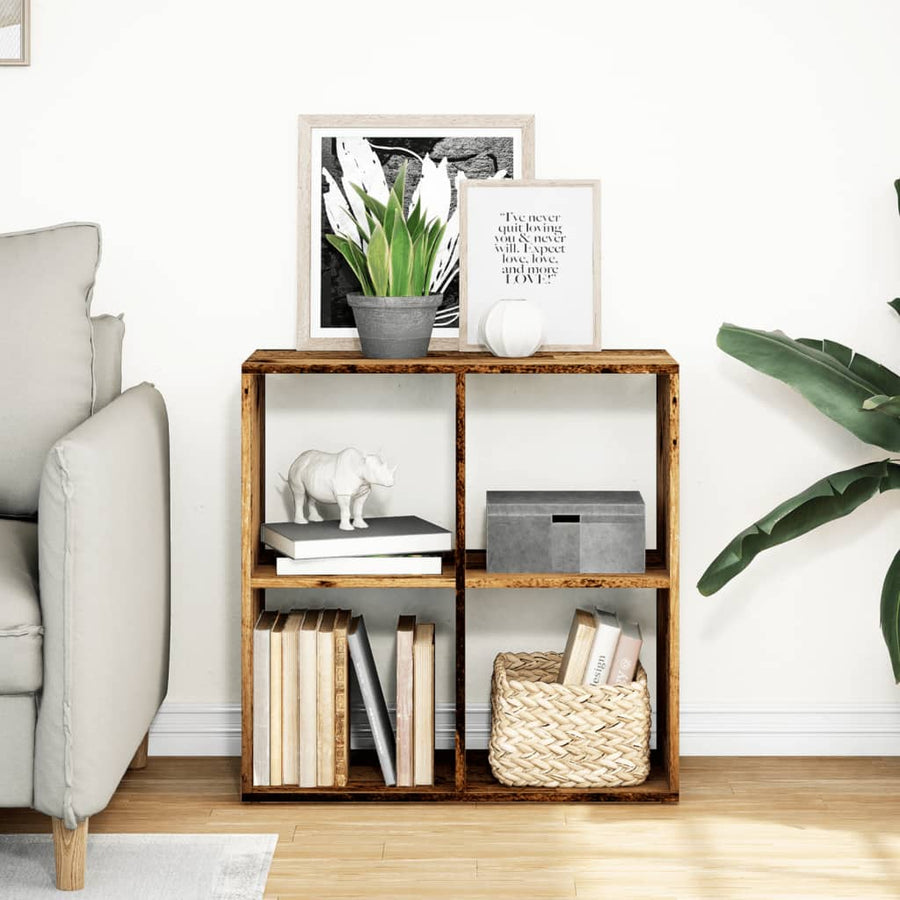 Kamerscherm / boekenkast 69,5x29x69,5 cm hout oud houtkleur
