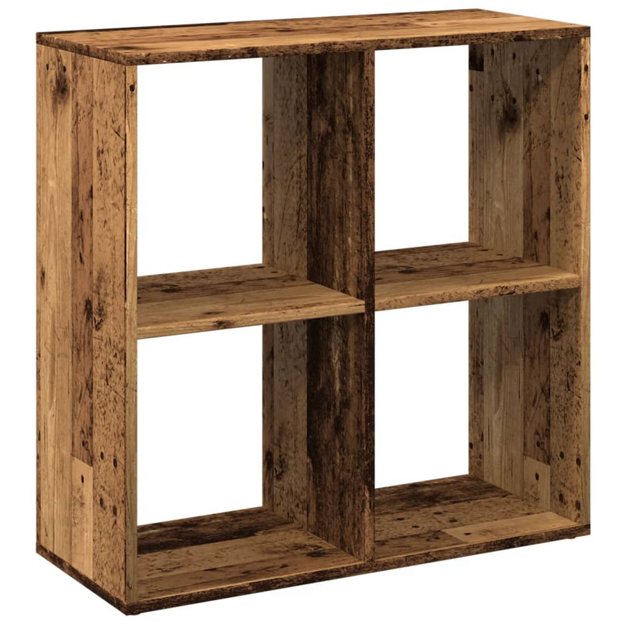 Kamerscherm / boekenkast 69,5x29x69,5 cm hout oud houtkleur