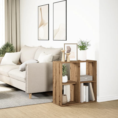 Kamerscherm / boekenkast 69,5x29x69,5 cm hout artisanaal eiken