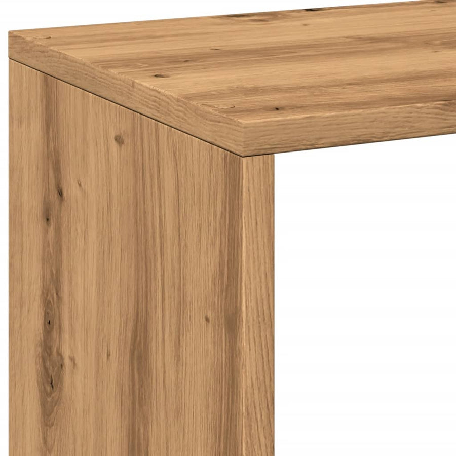 Kamerscherm / boekenkast 69,5x29x69,5 cm hout artisanaal eiken