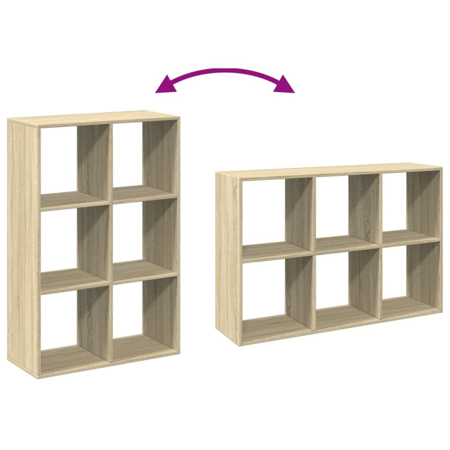 Kamerscherm / boekenkast 69,5x29x103,5 cm hout sonoma eiken